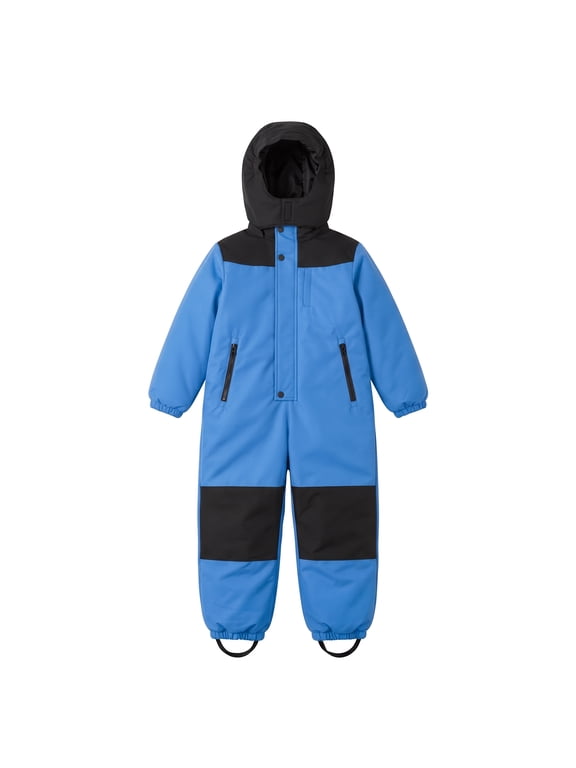 Kids One Piece Snow Suit Lightweight Insulated Ski Suit Windproof Hooded Snowsuit for Kids