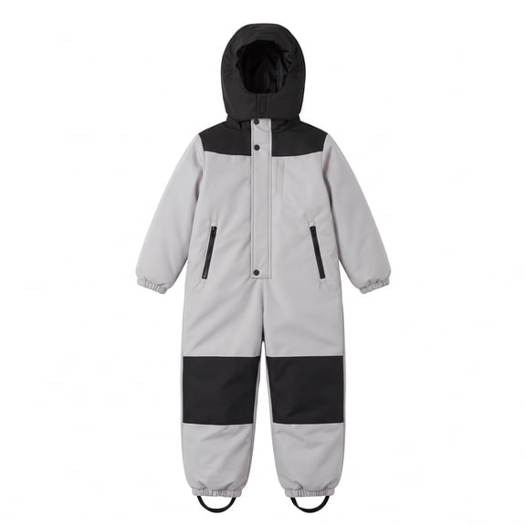 Kids One Piece Snow Suit Lightweight Insulated Ski Suit Windproof Hooded Snowsuit for Kids