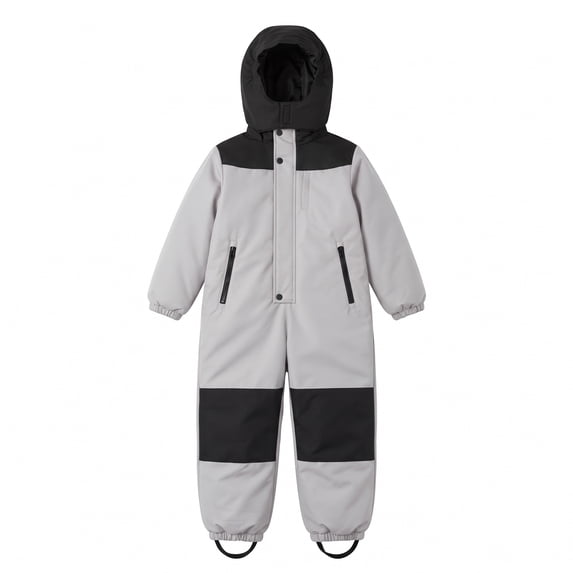 Kids One Piece Snow Suit Lightweight Insulated Ski Suit Windproof Hooded Snowsuit for Kids
