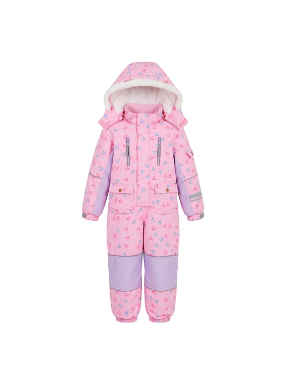 Breathable Kids Ski Suit One-Piece Waterproof Windproof, Premium Matte Snowsuit for Boys Girls, Winter Jumpsuit Overalls for Skiing Snowboarding Hiking Camping