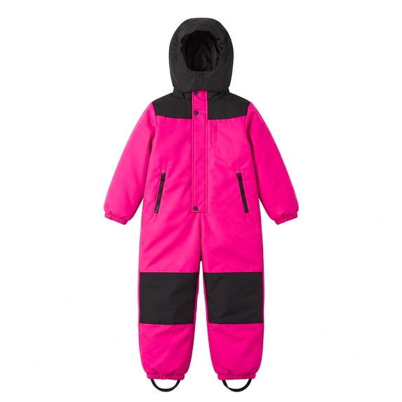 Kids One Piece Snow Suit Lightweight Insulated Ski Suit Windproof Hooded Snowsuit for Kids