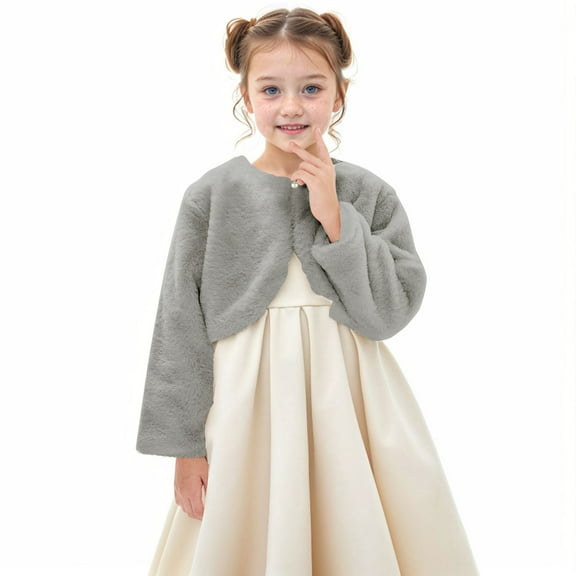 Outerwear Jackets Baby Girls Cardigan Toddler Long Sleeve Knitted Bolero Shrug Button Closure Lace Cropped Sweater Tops Outwear Cover Up
