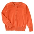 thumbnail image 1 of Outerwear Jackets Girls' Cardigan Sweater [Cute Petal Buttons] Cotton Long Sleeve Crewneck Uniform Sweater for 5-14 Years Girls, 1 of 5