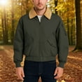 thumbnail image 1 of Outerwear Men's Winter Coats Green Sherpa Bomber Jacket Warm Zip Up Coats, 1 of 5