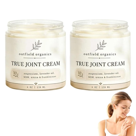 Outfield Organics True Joint Cream 4-in-1 Body Cream with Magnesium,Arnica, Lavender & Frankincense,Non-Greasy(2)