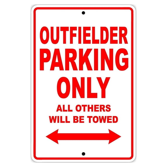 Outfielder Soccer fútbol Player Parking Only Gift Decor Garage Aluminum 12"x18" Sign