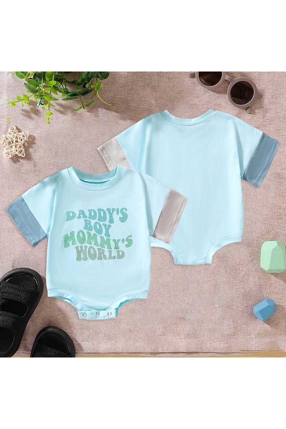 Outfit Boy Funny Cartoon Print Short Sleeve Body Suit New Born Baby Boys Gift for Baby Boy 3-6 Months