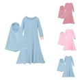 thumbnail image 1 of Outfit Sets for Girls Sets for Girls Baby Girls' Ramadan Abaya With Hijab Full Length Robe Burka Maxi Little Kid Toddler Baby Girl Dresses, 1 of 9