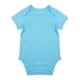 thumbnail image 1 of Outfit Solid Color Short Sleeve Body Suit Baby Boy Gift for Baby Girls 3-6 Months, 1 of 3
