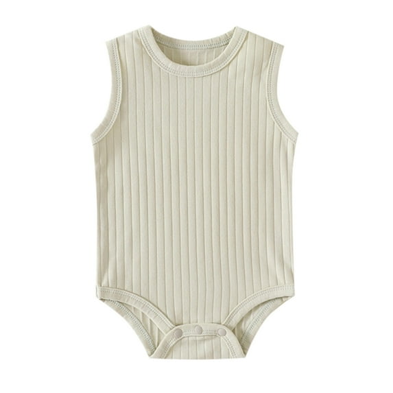 Outfit Solid Color Sleeveless Body Suit Boy Baby Clothes for Toddler Boys 12-18 Months
