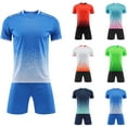 thumbnail image 1 of Outfit With Tee And Gym Shorts Fashionable Children's Casual Short Sleeved Round Neck With Shorts Sports Breathable Set Light Blue 4 Years, 1 of 1