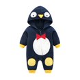 thumbnail image 1 of Outfit for Baby Boy Baby Cute Animal Jumpsuit Long Sleeve Hooded Romper Sleeper ,Navy,6-9 Months, 1 of 2
