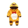 thumbnail image 1 of Outfit for Baby Boy Baby Cute Animal Jumpsuit Long Sleeve Hooded Romper Sleeper ,Yellow,6-9 Months, 1 of 2