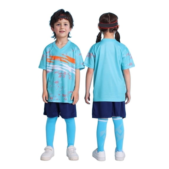 Outfit for Boys Size 14-16 Boys Girls T Shirts and Shorts Sport Summer Short Set Graphic Camo T Shirts Set Sky Blue 150
