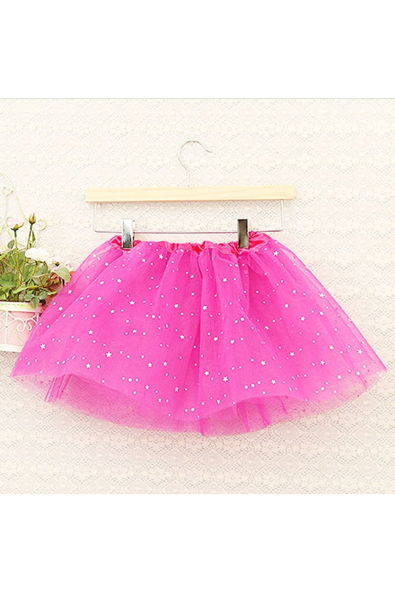 Outfit for Girls 10-12 YearsBaby Kids Girls Princess Stars Sequins Party Dance Ballet Tutu Skirts Hot Hot Pink, One Size