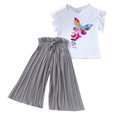 thumbnail image 1 of Outfit for Girls Size 12-14 Girl's 2 Piece Outfits Cut Out Sleeveless Ribbed Tank Top And Cargo Pants Set Z2-Grey, 6-7 Years, 1 of 5