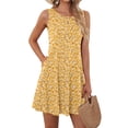 thumbnail image 1 of OutfitShow Summer Dresses for Women Casual Sleeveless Sundresses Floral Beach Short Dress with Pockets, 1 of 8