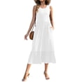 thumbnail image 1 of OutfitShow Summer Maxi Dresses for Women Sleeveless Casual Flowy Tiered Dress Vacation Beach Sundresses with Pockets, 1 of 8