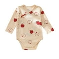 thumbnail image 1 of Outfits for Boys Girls, Baby Girl Clothes Fall Onesies Fruits Print Long Sleeve Newborn Infants 3-22 Months Cute Romper Jumpsuit (16-22 Months, Beige), 1 of 3
