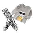 thumbnail image 1 of Outfits For Boys Soft Outfits Cartoon Prints Long Sleeve Kid Loungewear Sets Toddler Boy Clothes Grey 18 Months-24 Months, 1 of 1