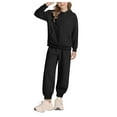 thumbnail image 1 of Outfits For Girls 10-12 Girls Winter Outfits Girls Sweat Suit Set 2 Piece Soft Fleece Zip Up Hoodie and Athletic Jogger Sweatpants for Girls, 1 of 9