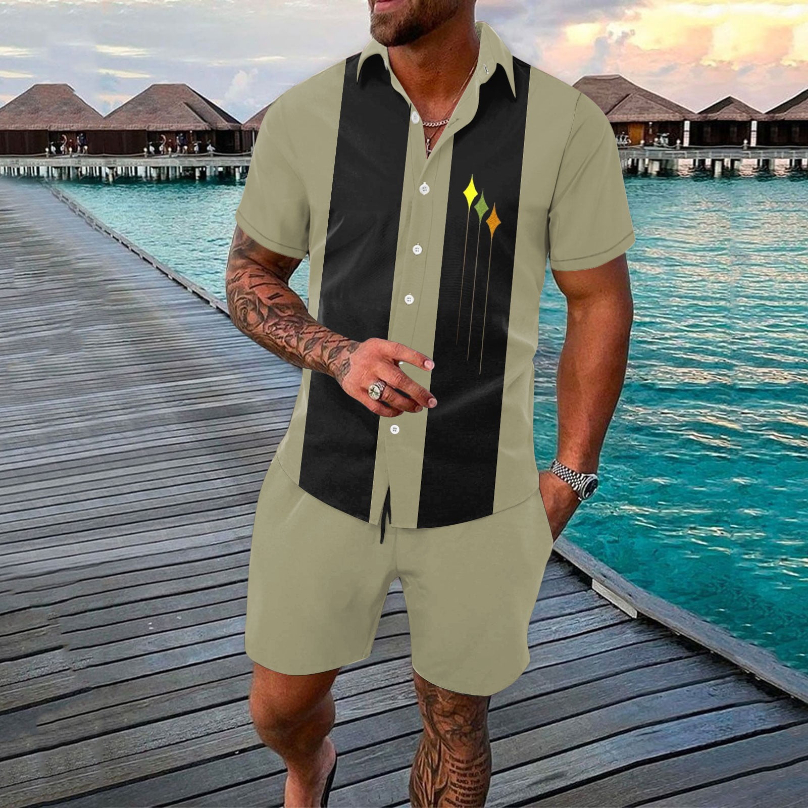 Hawaiian two piece set hot sale