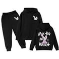 thumbnail image 1 of Outfits Sets for Little Girls Medium And Large Long Sleeve Cartoon Rabbit Print Hoodie Top Hoodie Pants Set Fall Winter Clothes 3-4 Years, 1 of 3
