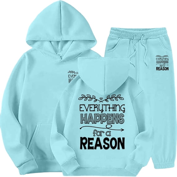 Outfits Sets for Little Girls Winter Fleece Tracksuit With Print Hoodie And Joggers Warm Kids Casual Sweatsuits Sets 10-11 Years