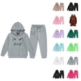 thumbnail image 1 of Outfits for Girls Girl Set Child Toddler Boys Girls Long Sleeve Cartoon Prints Warm Hoodie Pullover Tops Pants Kids Outfits Sweat Suit, 1 of 6