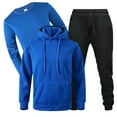 thumbnail image 1 of Outfits for Men Tracking Sweat 3 Piece Casual Track Lightweight Hoodie Jogging Sweatpant Solid Color Set, 1 of 2