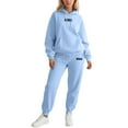 thumbnail image 1 of Outfits for Women 2 Piece Sets - Long Sleeve Hoodie With Sweatpants Set Womens Matching Sets Loungewear Sets Woman, 1 of 4