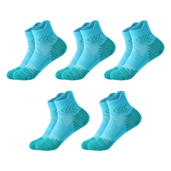 Outfmvch 5 Pack Compression Socks for Women Running Socks Athletic Running Ankle Socks Socks Sports Socks Socks Low Cut Socks Low Cut Short Socks No Show Socks Womens Adult Socks Blue One Size