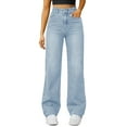 thumbnail image 1 of Outfmvch Baggy Jeans Women Bell Bottom Jeans for Women Flare Jeans for Women Womens Jeans High Waisted Cute Jeans Cropped Jeans for Women Petite Jeans for Women Light Blue 5xl, 1 of 7