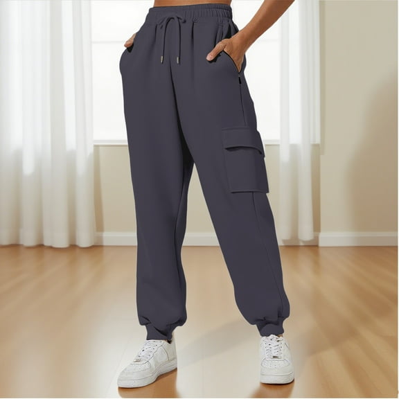 Outfmvch Baggy Pants Women Tall Womens Pants Womens Loose Pants Casual Pants for Women Bell Bottom Pants for Women Womens Wide Leg Pants Work Pants Dark Gray M