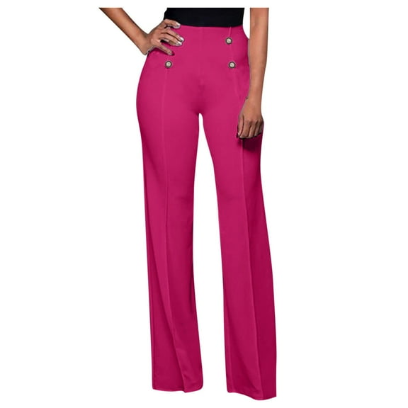 Outfmvch Bell Bottom Jeans for Women，Plus Size Jeans，Yoga Pants Women，Bell Bottom Jeans for Women，Womens Ripped Jeans，Bootcut Leggings for Women，Leggings for Women，Flare Leggings for Women Hot Pink，XL