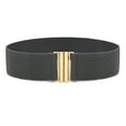thumbnail image 1 of Outfmvch Belts For Women Mens Belt Women Elastic Waist Belt Metal Buckle Waistband Solid Color Wide Corset Belt Female Apparel Accessories Belt Gray One Size, 1 of 3