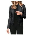 thumbnail image 1 of Outfmvch Jackets for Women Ski Jacket Women Winter Coats for Women Womens Winter Coats Fashion Women Long Sleeve Open Front Short Cardigan Suit Jacket Coat Top Black M, 1 of 8