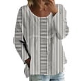 thumbnail image 1 of Outfmvch Boho Tops for Women Summer Gauze Shirts Baggy Boho Peasant Blouse Round Neck Lightweight Linen Shirts for Women Boho Floral Tops Bohemian Tees Plus Size Pleated Blouse White XL, 1 of 5