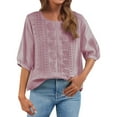 thumbnail image 1 of Outfmvch Boho Tops for Women Cotton Tunic Embroidered Shirts for Women Womens Embroidered Top Work Tops for Women Embroidered Tops for Women Pink Xl, 1 of 8