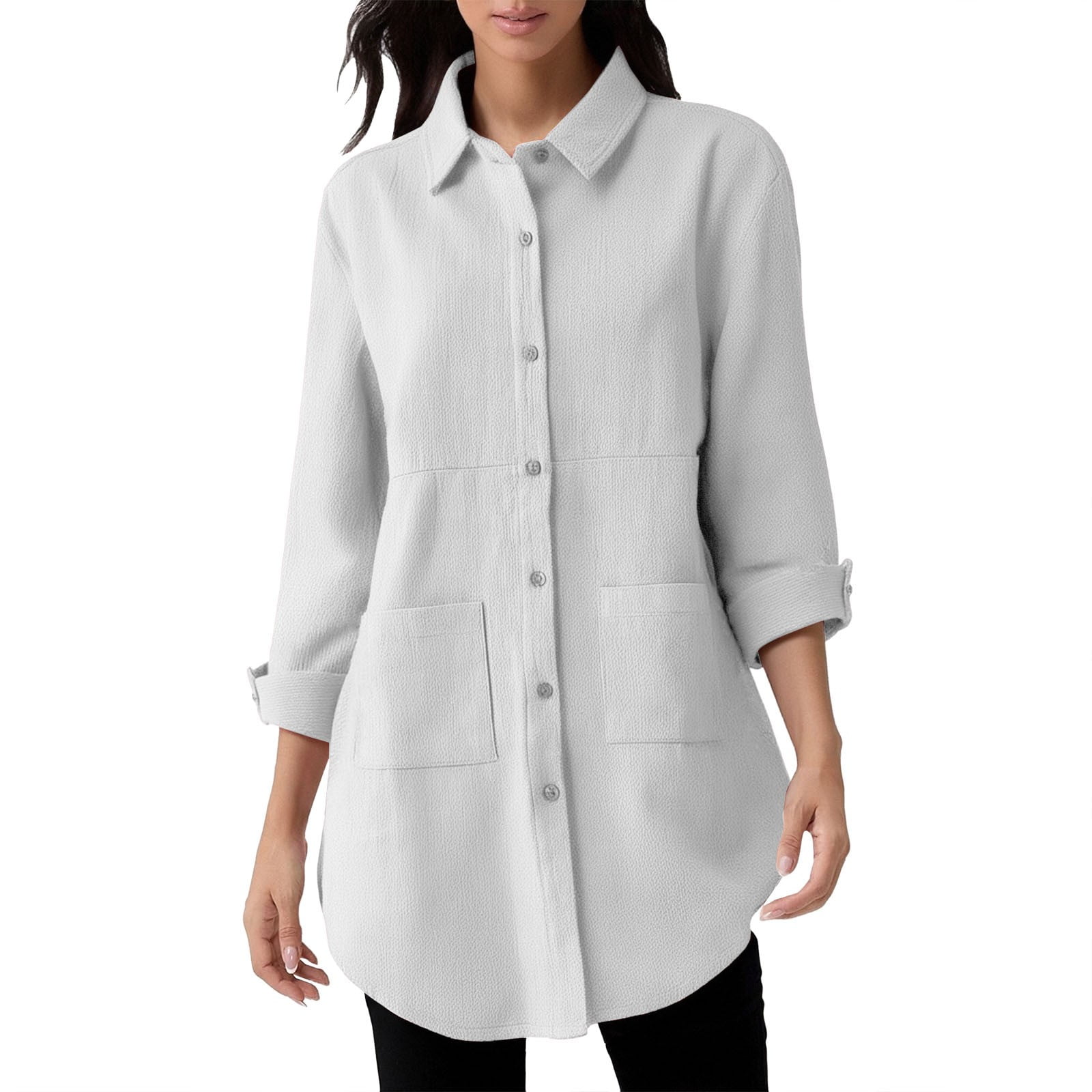Outfmvch Button Shirts Button Up Blouse Womens Button Down Women Work ...