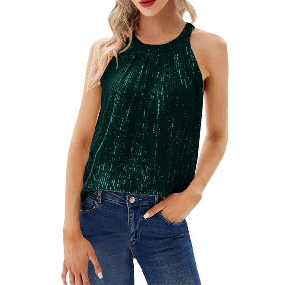 Outfmvch Cami Top Corset Tops for Women Womens Camisole Gothic Tops for Women Womens Sleeveless Blouse Cotton Tank Top Women Sparkly Top Green 3xl