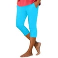 thumbnail image 1 of Outfmvch Capri Yoga Pants stretch pants for women capris for women with pockets capris pants for women gym clothes for woman Sports Jogging Bottoms Short Sports Leggings Yoga Trousers Blue 3XL, 1 of 6