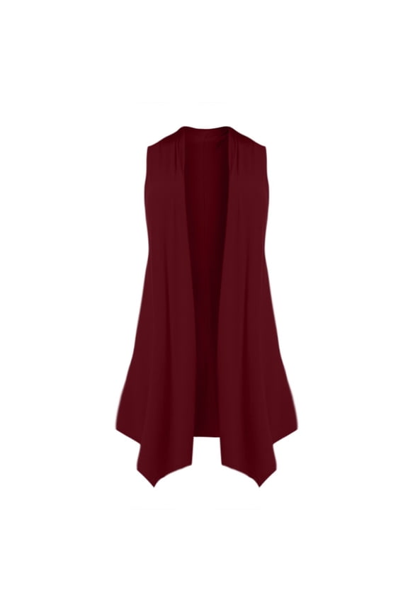 Cardigan Cardigan Sweaters For Women Lightweight Women'S Sleeveless Draped Open Front Cardigan Vest Asymmetric Hem Blouse Tops Womens Cardigan B 2Xl