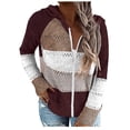 thumbnail image 1 of Outfmvch Cardigan For Women, Cardigan Sweaters For Women, Winter Coats For Women, Long Sleeve, Zip Up Hoodie, 2-Wine 3Xl, 1 of 5