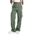 thumbnail image 1 of Outfmvch Cargo Pants High Waisted Pants for Women Sweatpants Women Linen Pants Women Cargo Pants for Men Womens Joggers Baleaf Pants Women Green 2xl, 1 of 5