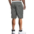 thumbnail image 1 of Outfmvch Cargo Pants For Men Mens Shorts Male Summer Straight Solid Cargo Pant Drawstring Pocket Shorts Cropped Pants Trousers Long Johns For Men Gray M, 1 of 1