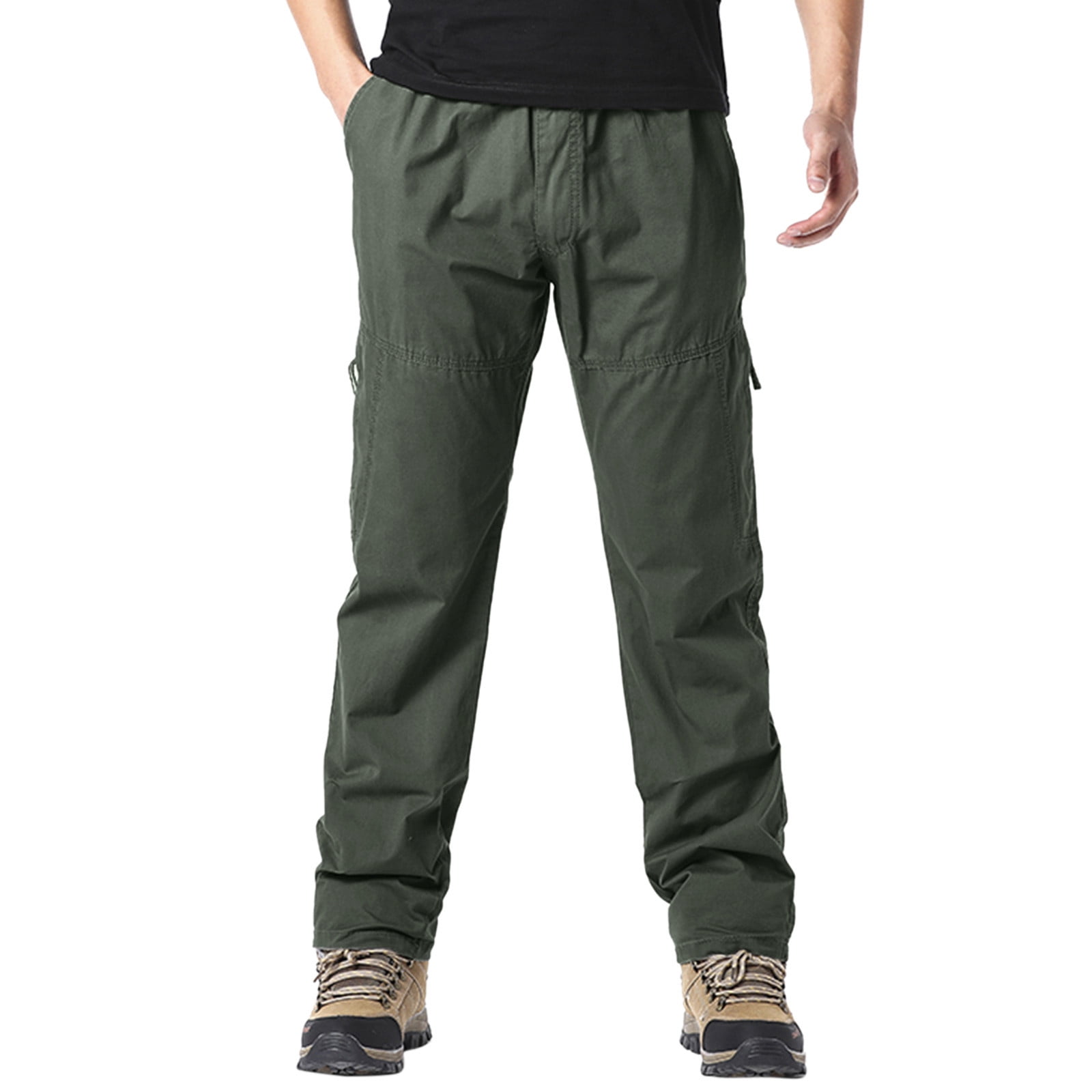 Mmoneyake Mens Corduroy Cargo Pants Drawstring Elastic Waist Straight Leg  Sweatpants Flap Pocket Relaxed Fit Outdoor Trousers Army Green at   Men's Clothing store