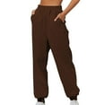 thumbnail image 1 of Outfmvch Cargo Pants Women Baggy Pants Hiking Pants Women Sweat Pants for Women Zip Off Hiking Pants Women's Jeans Brown L, 1 of 6