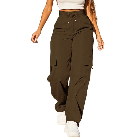 Outfmvch Cargo Pants Work Pants Women Pants for Women Womens Work Pants Work Pants Baggy Jeans Women Brown 3xl