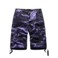 thumbnail image 1 of Outfmvch Cargo Pants for Men Skorts for Women Casual Summer Men's Casual Multi Pockets Camouflage Printed Cargo Shorts Gym Shorts for Men Purple 30, 1 of 3